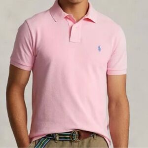 POLO Ralph Lauren Preppy Cotton Polo Shirt, light pink